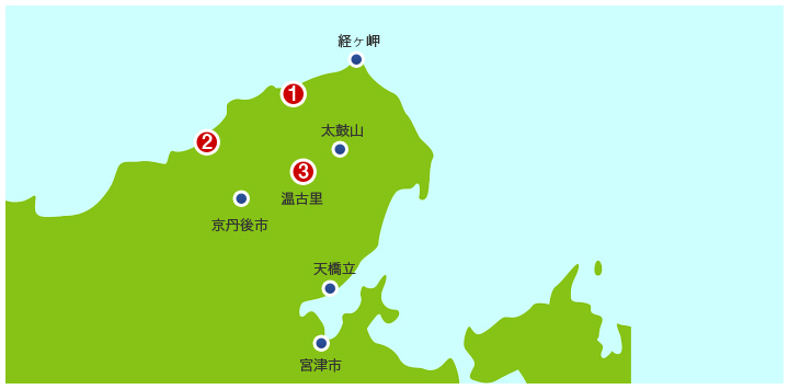 京丹後スタンプラリー地図